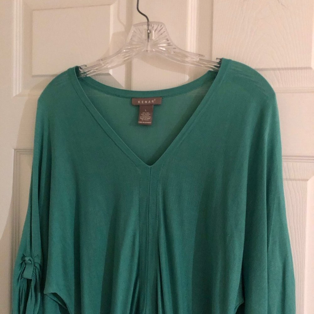 Women's Tunic V-neck top loose fit casual plain blouse summer/fall